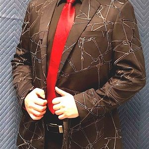 MARVEL Spider-Man Sport Coat by ROBERT GRAHAM - Limited Edition - Black - 42R